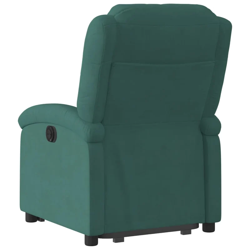 Fauteuil relax TV fonction de levage électrique très confortable en velours vert foncé DEC028612