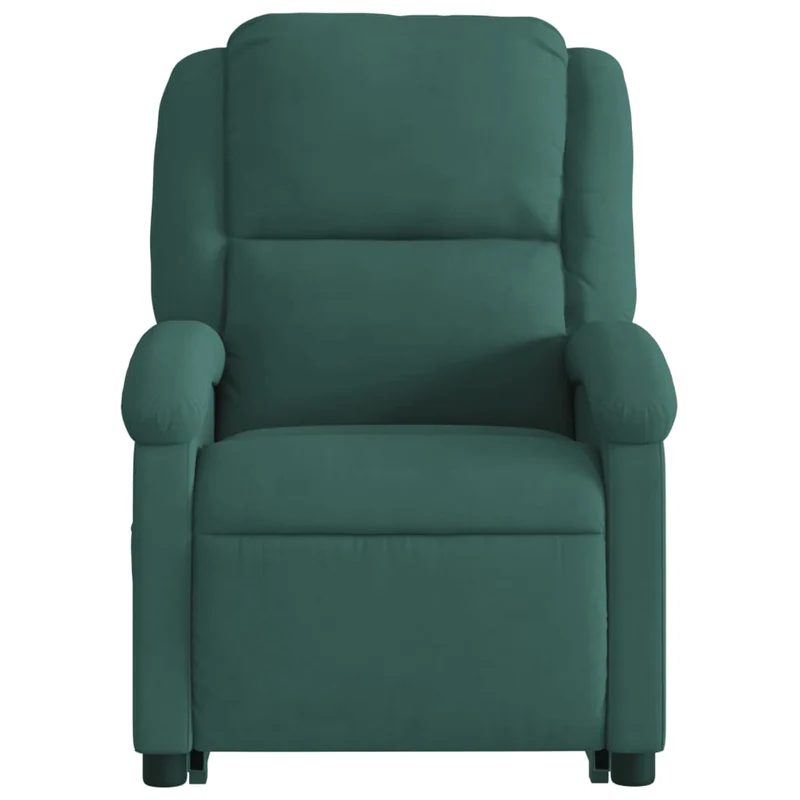 Fauteuil relax TV fonction de levage électrique très confortable en velours vert foncé DEC028612