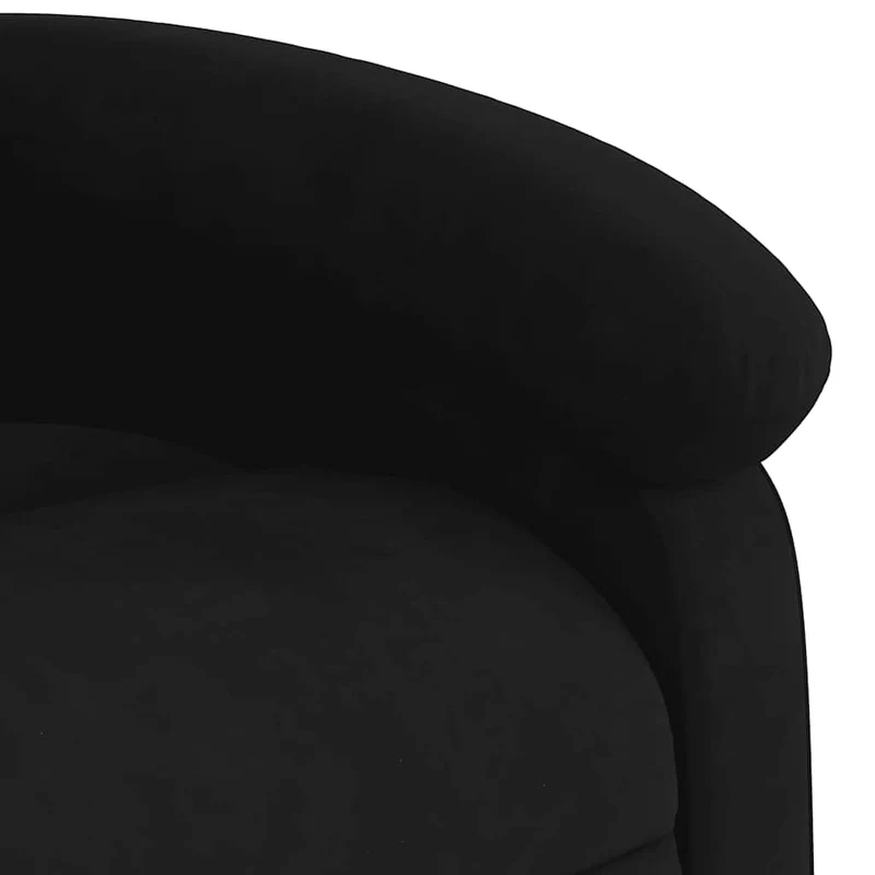 Fauteuil relax TV fonction d'inclinaison électrique très confortable en velours noir DEC028514