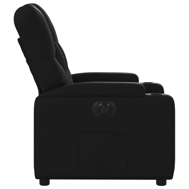 Fauteuil relax TV fonction d'inclinaison électrique très confortable en PVC noir DEC028477