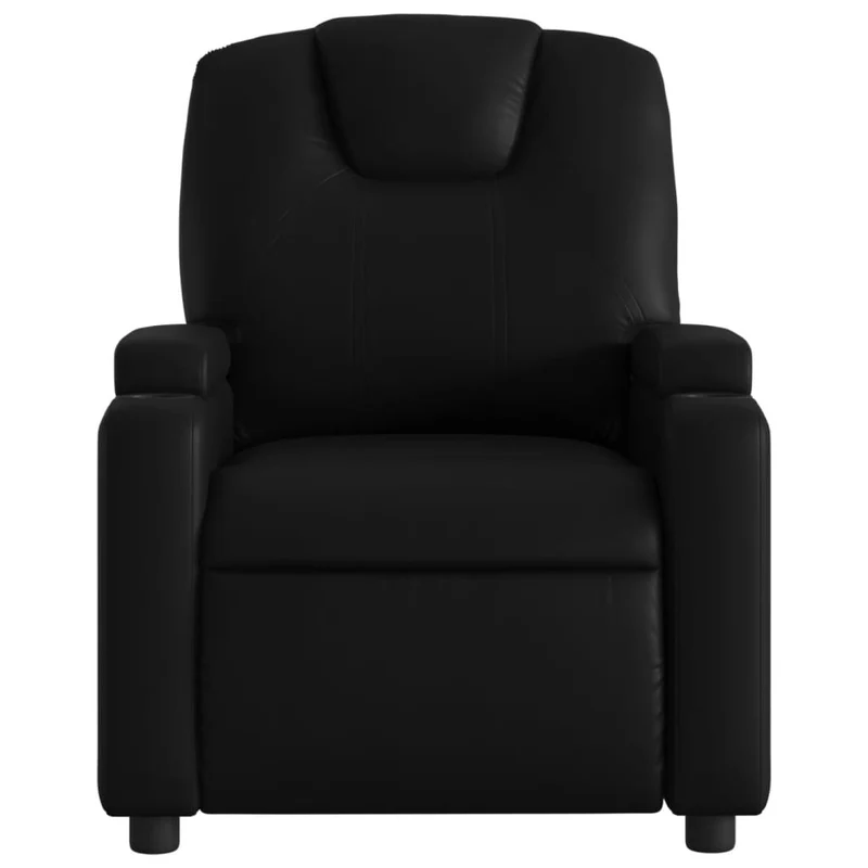 Fauteuil relax TV fonction d'inclinaison électrique très confortable en PVC noir DEC028471