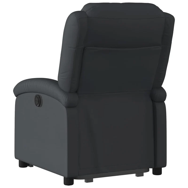 Fauteuil relax TV fonction de levage électrique très confortable en cuir véritable noir DEC028458