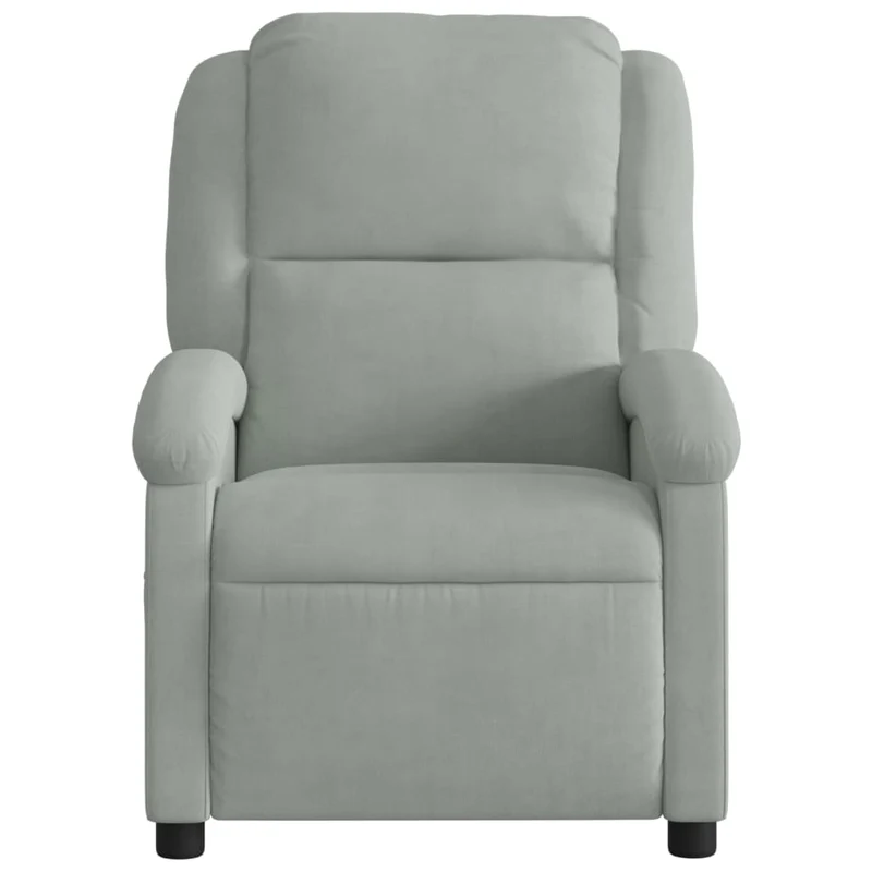 Fauteuil relax TV fonction de levage électrique très confortable en velours gris clair DEC028331