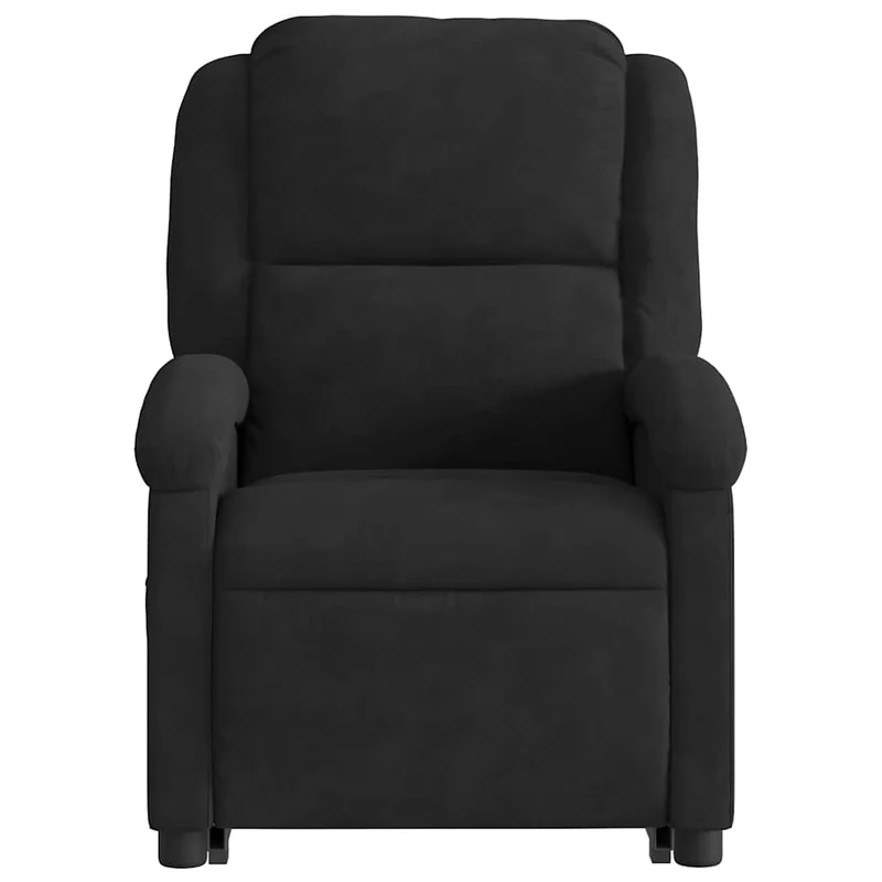 Fauteuil relax TV rembourrage confortable fonction de levage électrique en velours noir DEC028125