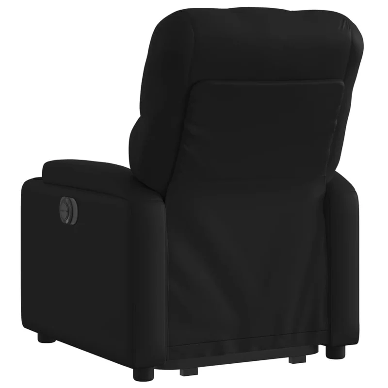 Fauteuil relax TV rembourrage confortable fonction de levage électrique en PVC noir DEC028089