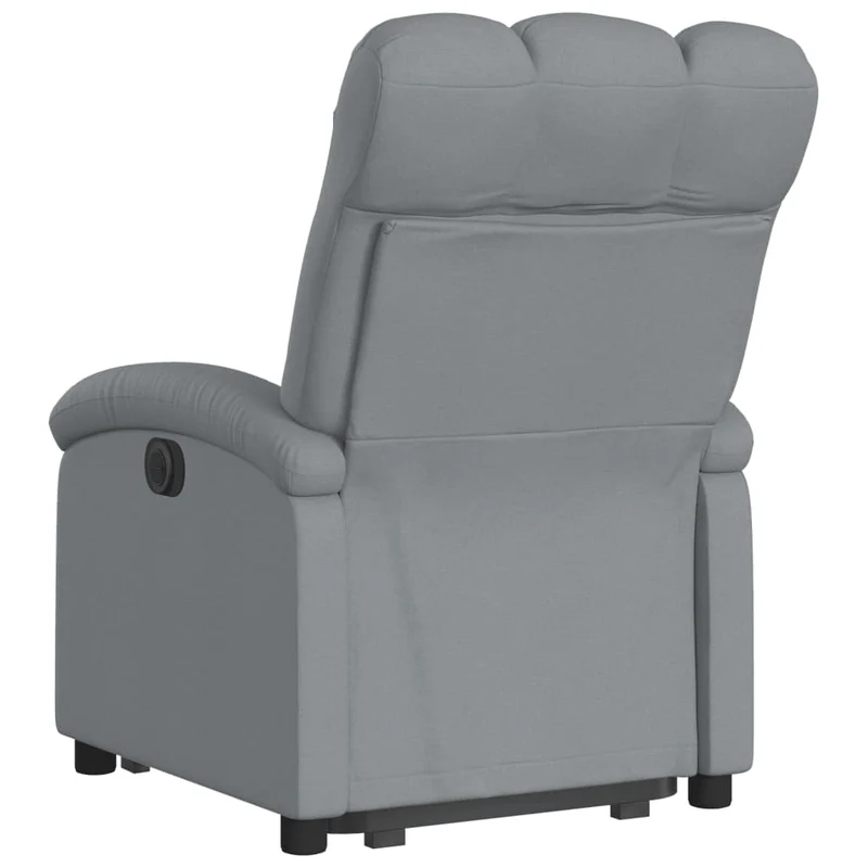 Fauteuil relax TV rembourrage confortable fonction de levage électrique en tissu gris clair DEC027888
