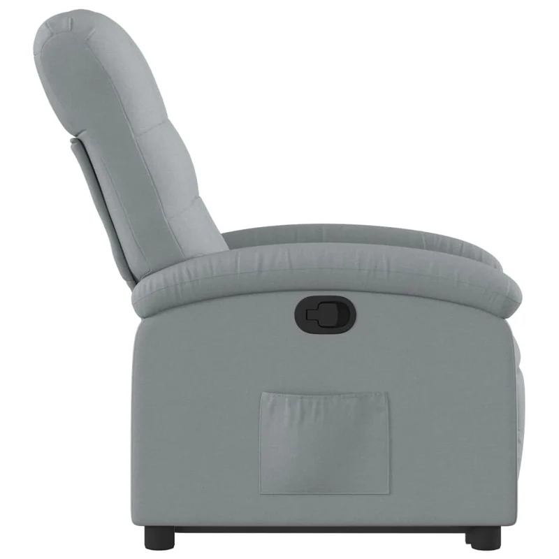 Fauteuil relax TV rembourrage confortable fonction de levage électrique en tissu gris clair DEC027888