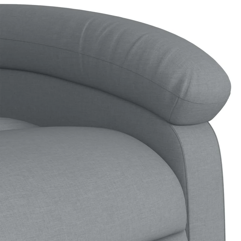 Fauteuil relax TV rembourrage confortable fonction d'inclinaison manuelle en tissu gris clair DEC027885