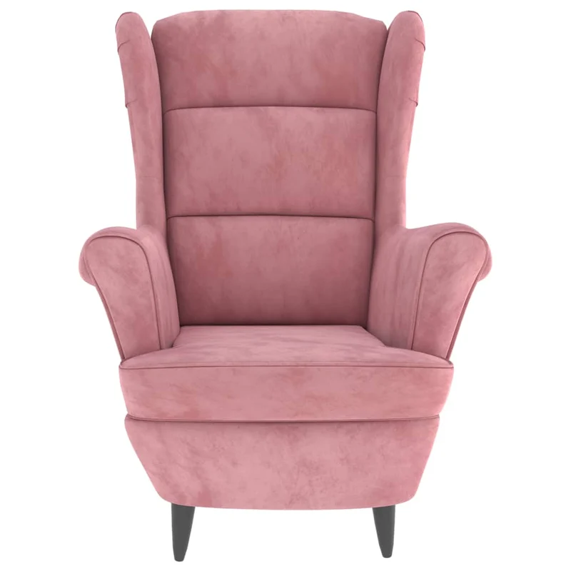 Fauteuil lounge design et moderne extra confort en velours rose DEC028666