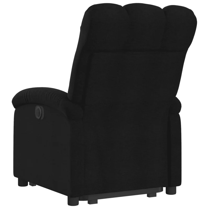 Fauteuil relax TV fonction de levage électrique très confortable en tissu noir DEC028504