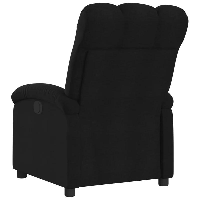 Fauteuil relax TV fonction d'inclinaison électrique très confortable en tissu noir DEC028490