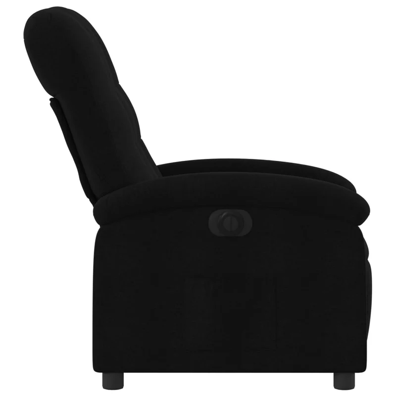 Fauteuil relax TV fonction d'inclinaison électrique très confortable en tissu noir DEC028490