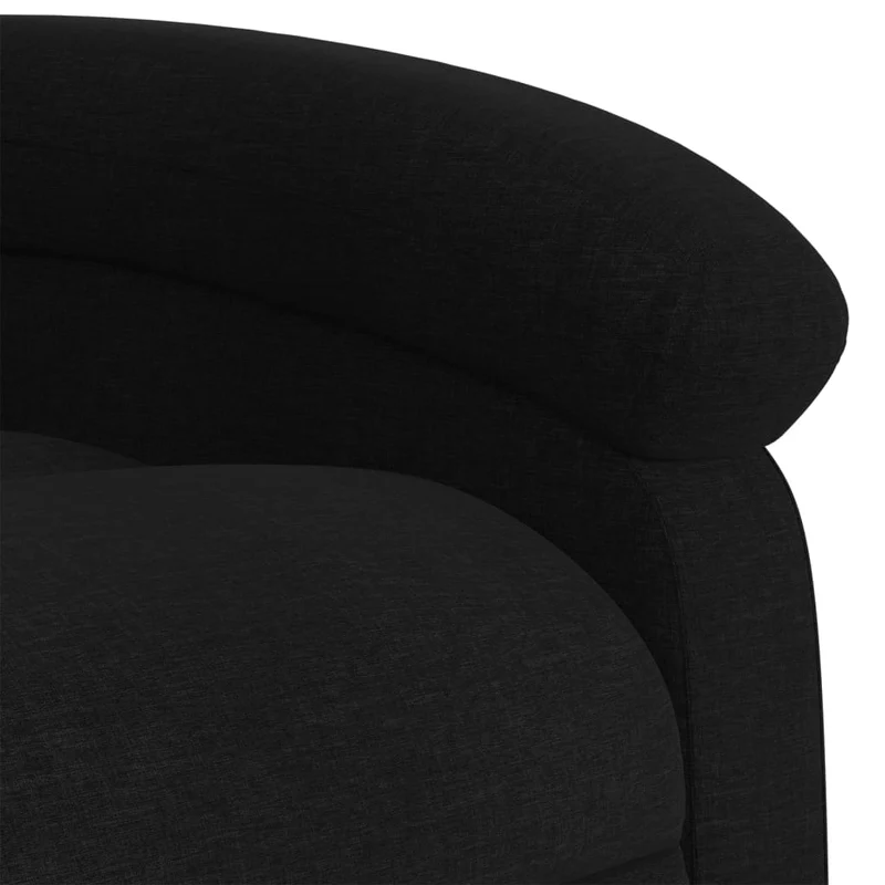 Fauteuil relax TV rembourrage confortable fonction d'inclinaison manuelle en tissu noir DEC028118