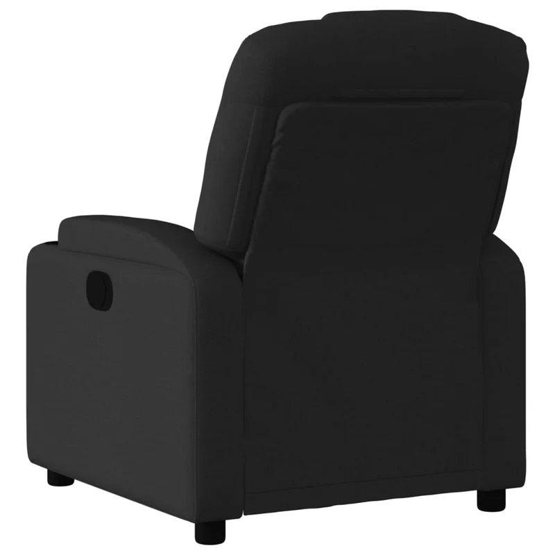 Fauteuil relax TV rembourrage confortable fonction d'inclinaison manuelle en tissu noir DEC028100