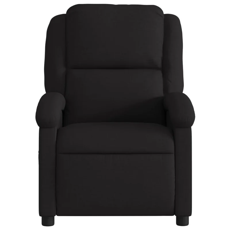 Fauteuil relax TV rembourrage confortable fonction d'inclinaison manuelle en tissu noir DEC028099