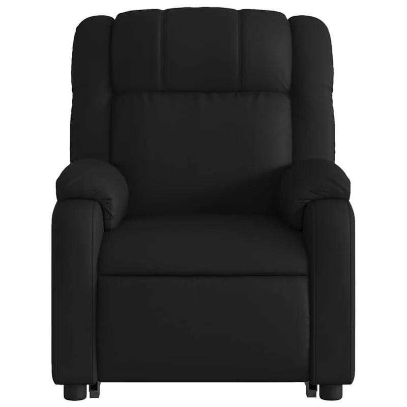 Fauteuil de relaxation fonction massage et inclinable fonction de levage électrique en PVC noir DEC027802