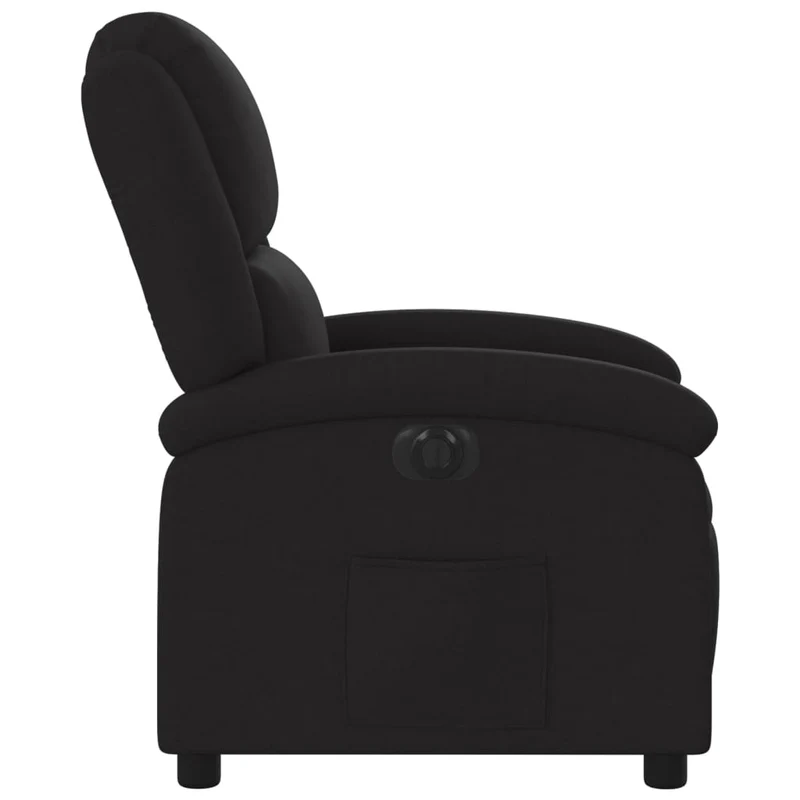 Fauteuil relax TV fonction d'inclinaison électrique très confortable en tissu noir DEC028491