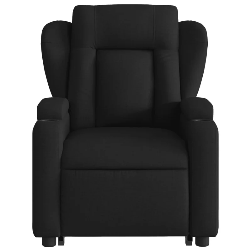 Fauteuil relax TV fonction de levage électrique très confortable en tissu noir DEC028485