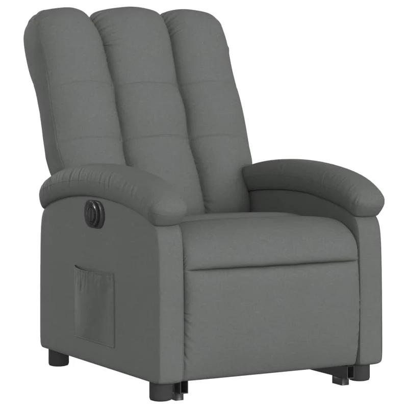 Fauteuil relax TV fonction de levage électrique très confortable en tissu gris foncé DEC028342