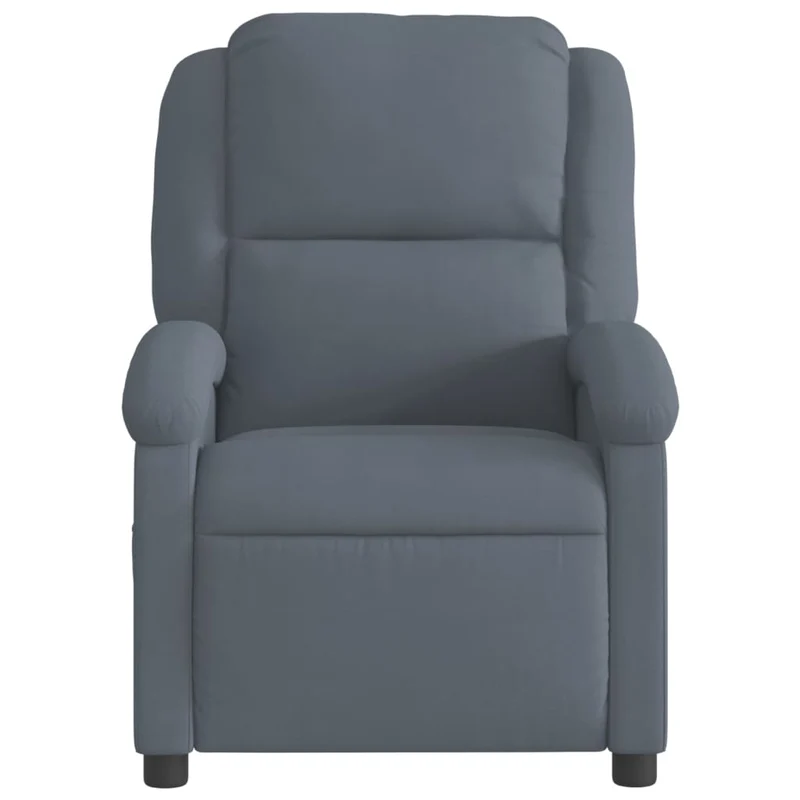 Fauteuil relax TV rembourrage confortable fonction d'inclinaison manuelle en velours gris foncé DEC027963