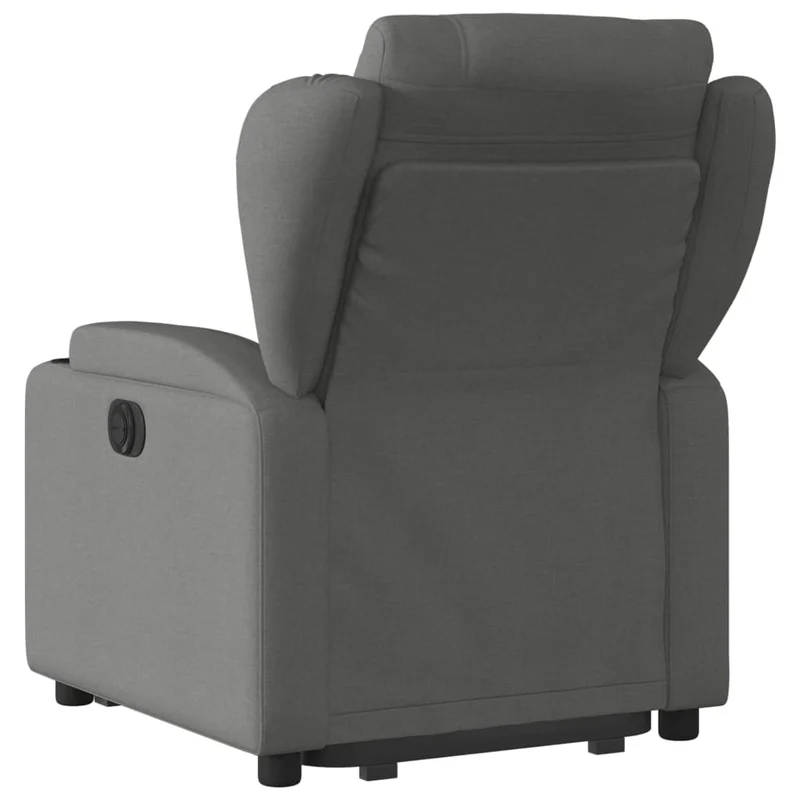 Fauteuil relax TV rembourrage confortable fonction de levage électrique en tissu gris foncé DEC027955