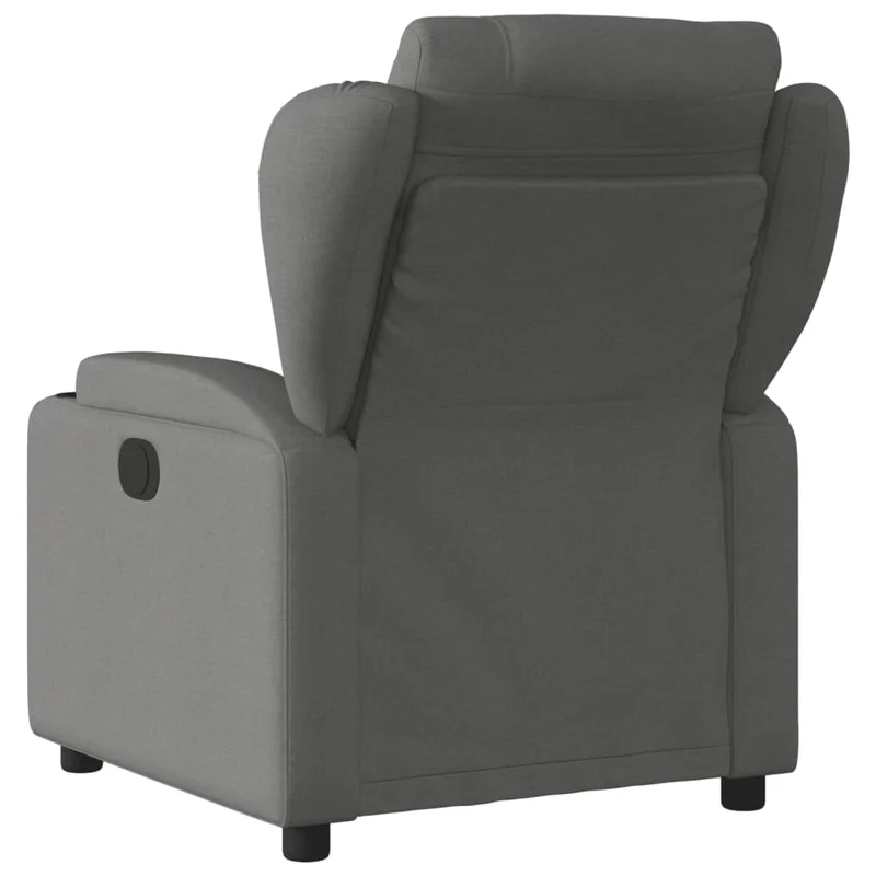 Fauteuil relax TV rembourrage confortable fonction d'inclinaison manuelle en tissu gris foncé DEC027954