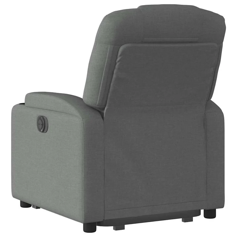 Fauteuil relax TV rembourrage confortable fonction de levage électrique en tissu gris foncé DEC027946