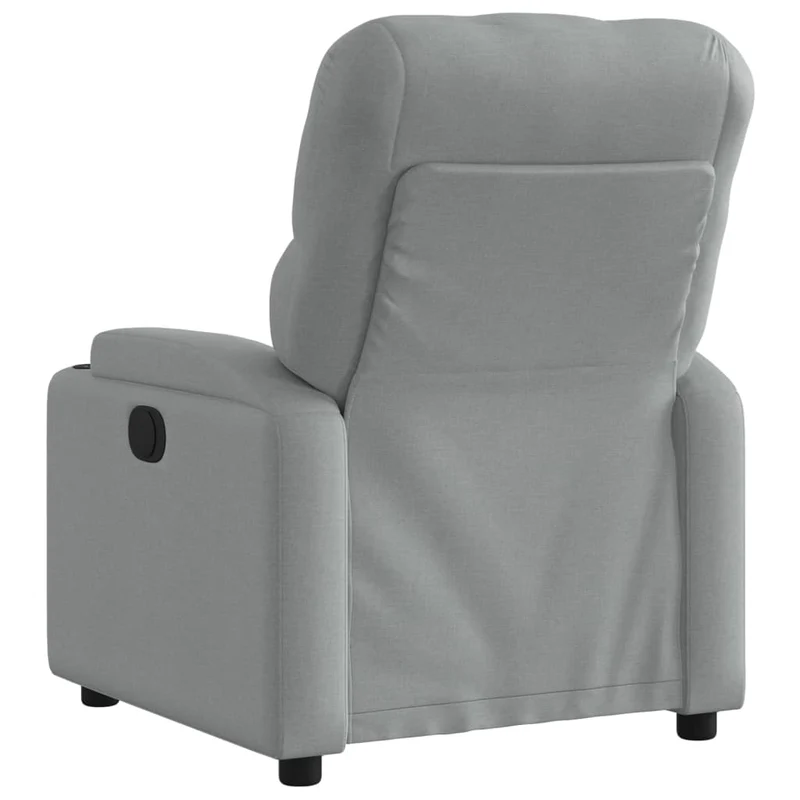 Fauteuil relax TV rembourrage confortable fonction d'inclinaison manuelle en tissu gris clair DEC027905