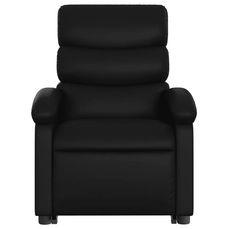 Fauteuil de relaxation fonction massage et inclinable fonction de levage électrique en PVC noir DEC027804