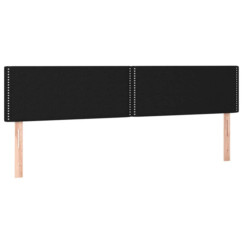 Tête de lit accessoire couchage chambre à coucher meuble en 2 parties 90 x 5 x 78/88 cm tissu noir TDL0206226