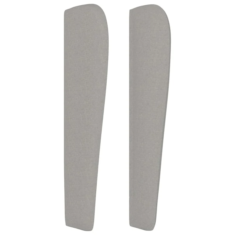 Tête de lit accessoire couchage chambre à coucher meuble avec rebord latéral 103 x 23 x 118/128 cm tissu gris clair TDL0205297