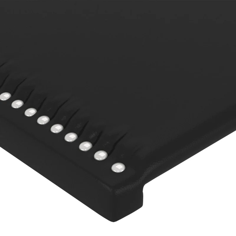 Tête de lit accessoire couchage chambre à coucher meuble avec rebord latéral 103 x 23 x 118/128 cm synthétique noir TDL0204608