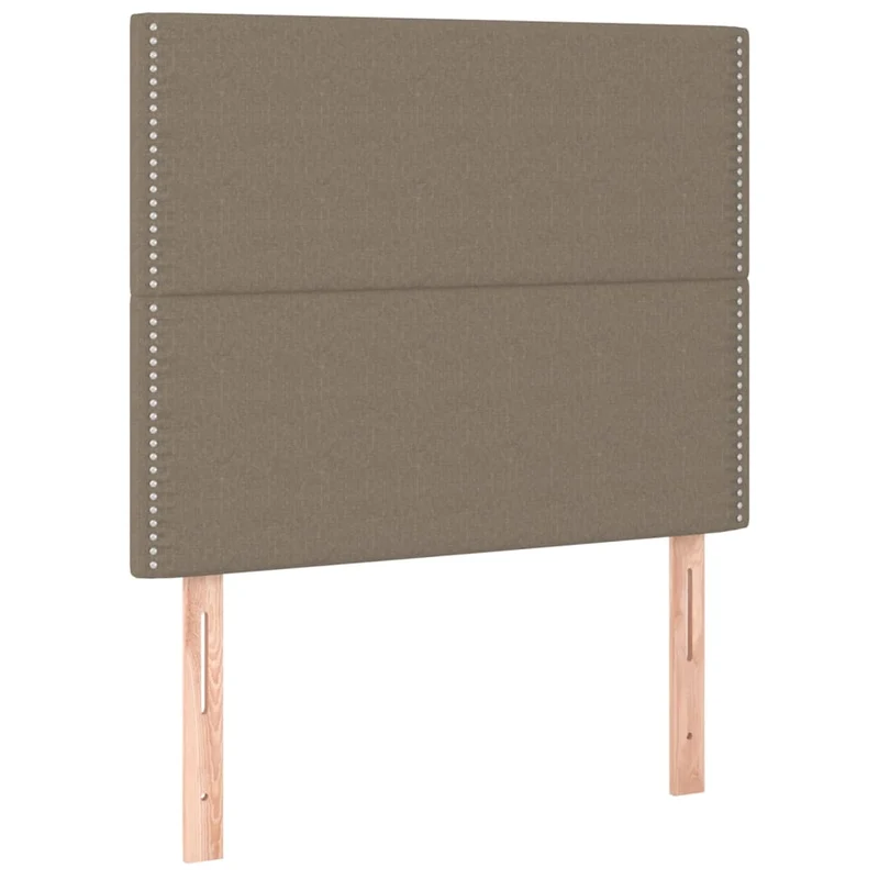 Tête de lit accessoire couchage chambre à coucher meuble en 2 parties 90 x 5 x 78/88 cm tissu taupe TDL0206179