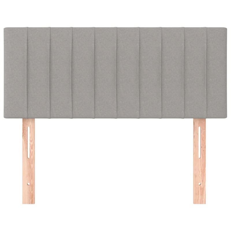 Tête de lit accessoire couchage chambre à coucher meuble 80 x 5 x 78/88 cm tissu gris clair TDL0203216