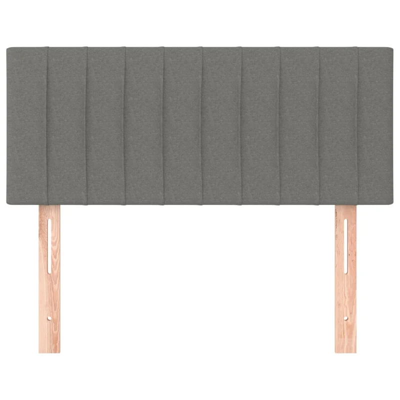 Tête de lit accessoire couchage chambre à coucher meuble 80 x 5 x 78/88 cm tissu gris foncé TDL0203179