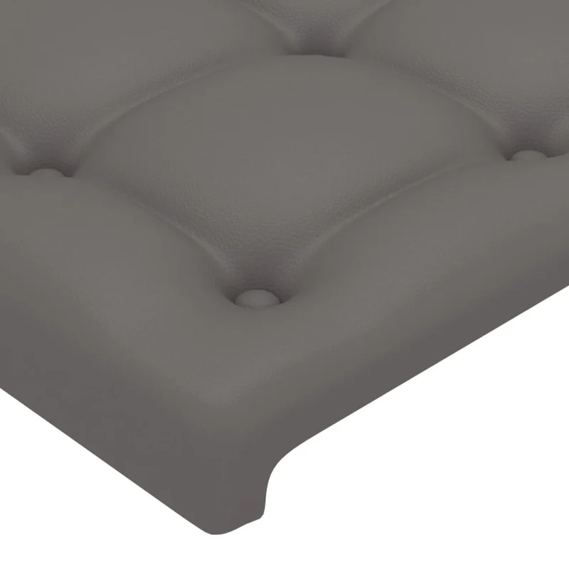 Tête de lit accessoire couchage chambre à coucher meuble à LED 100 x 5 x 78/88 cm synthétique gris TDL0201511