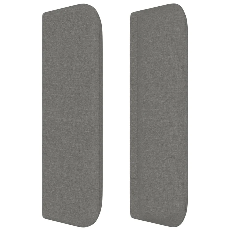 Tête de lit accessoire couchage chambre à coucher meuble avec rebord latéral 83 x 16 x 78/88 cm tissu gris foncé TDL0204905
