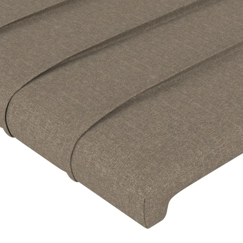 Tête de lit accessoire couchage chambre à coucher meuble à LED 100 x 5 x 78/88 cm tissu taupe TDL0200434