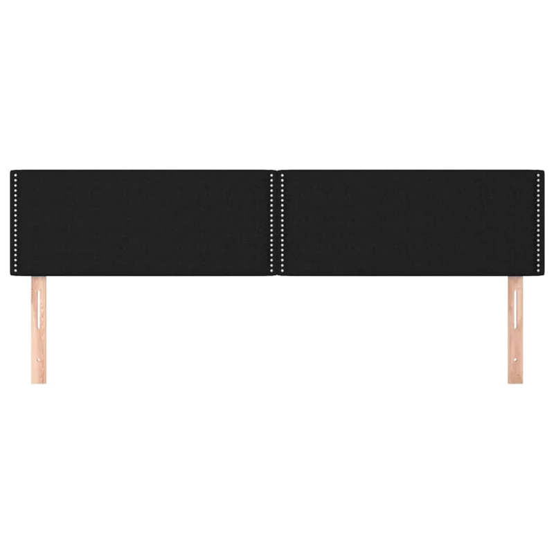 Tête de lit accessoire couchage chambre à coucher meuble en 2 parties 100 x 5 x 78/88 cm tissu noir TDL0206274