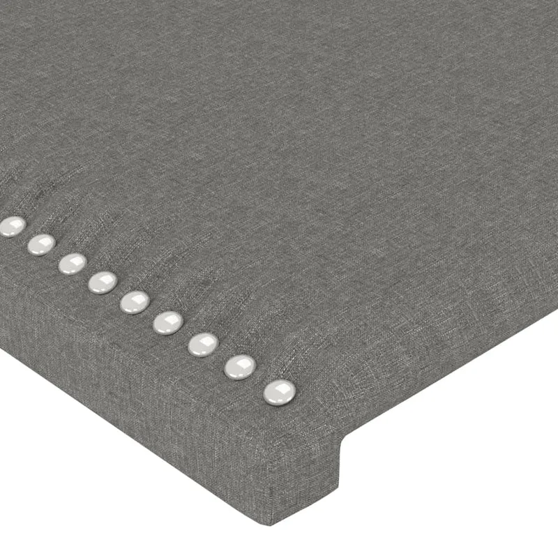Tête de lit accessoire couchage chambre à coucher meuble à LED 93 x 16 x 118/128 cm tissu gris foncé TDL0200986