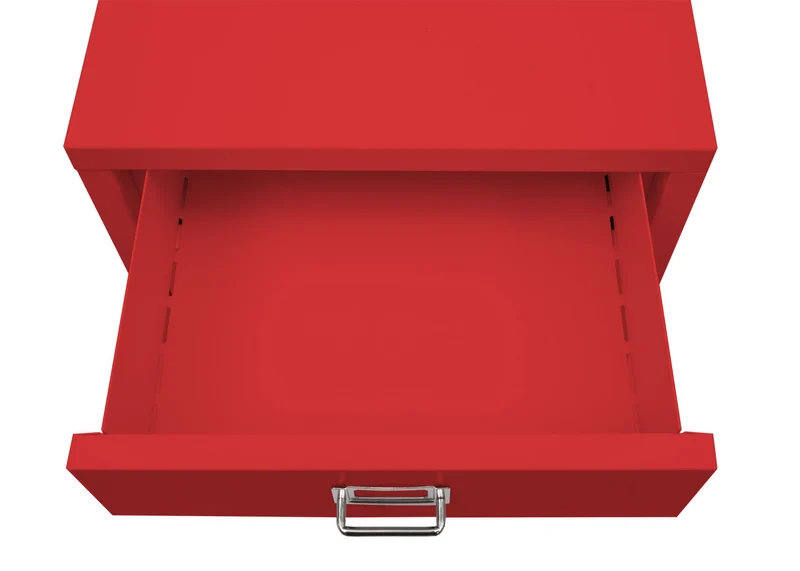 Roll conteneur hwc-l49 armoire à tiroirs armoire en acier classeur métal 75 x 40 x 41 cm 5 tiroirs rouge 04_0008271