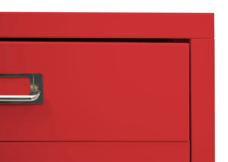 Roll conteneur hwc-l49 armoire à tiroirs armoire en acier classeur métal 75 x 40 x 41 cm 5 tiroirs rouge 04_0008271