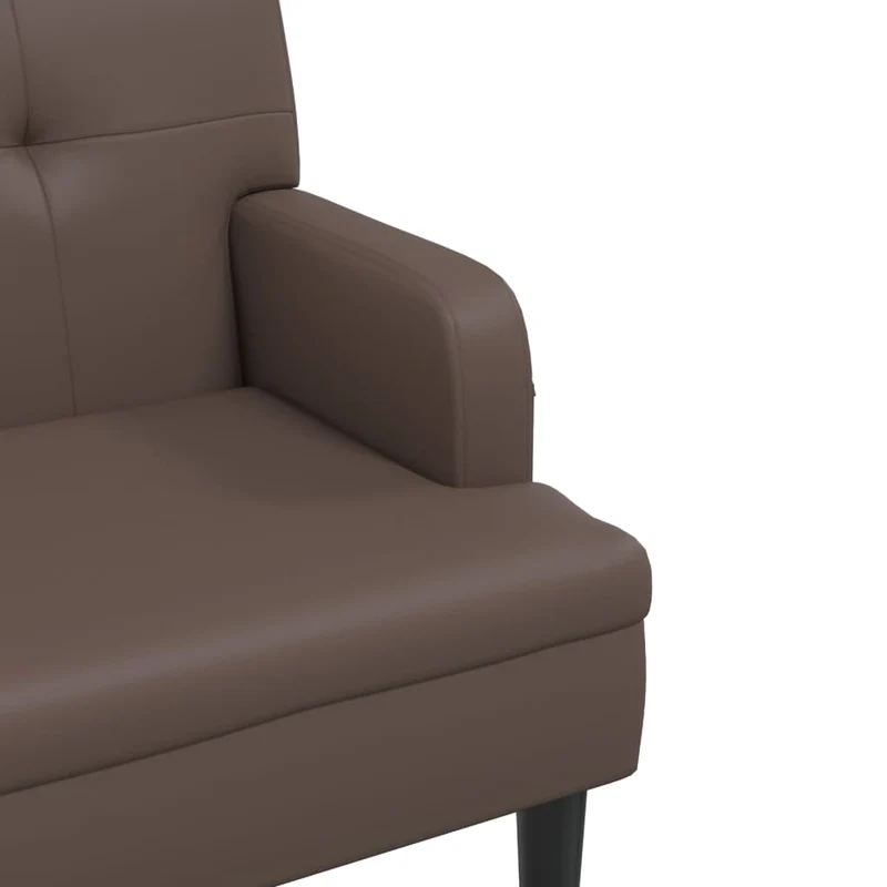 Banquette banc avec dossier capitonné 112 x 65,5 x 75 cm PVC marron DEC024650