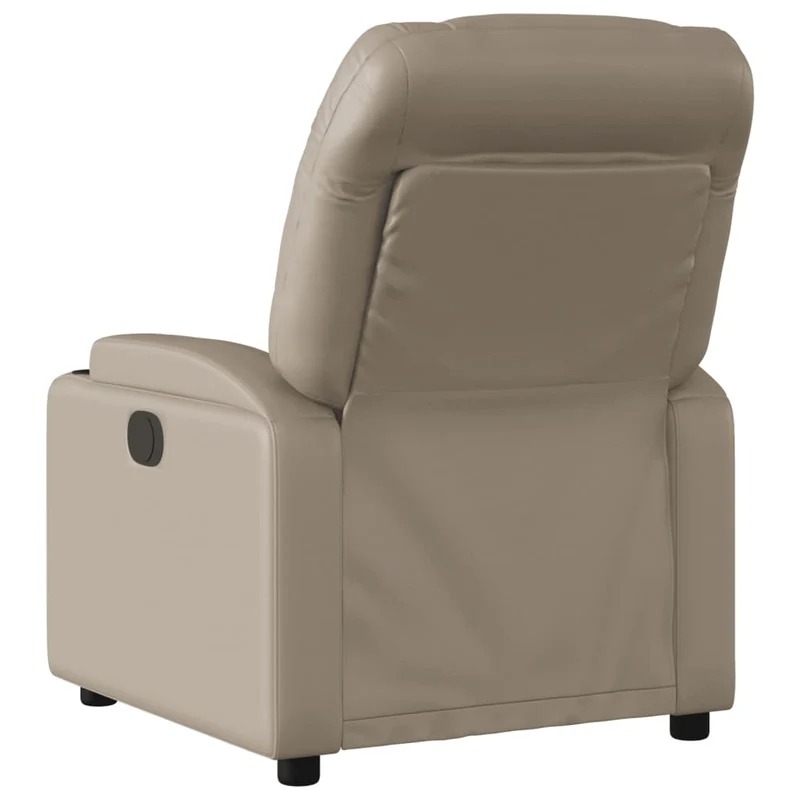 Fauteuil de relaxation TV fonction massage inclinable électrique 6 points de massage PVC couleur cappuccino DEC027138