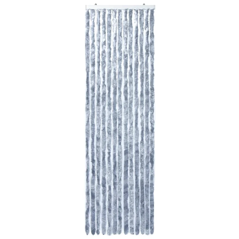 Rideau contre insectes moustiquaire Argenté 56x185 cm Chenille DEC022187