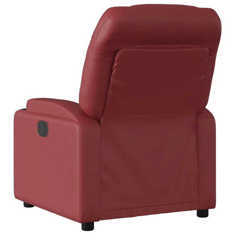 Fauteuil de relaxation TV fonction massage inclinable 6 points de massage en PVC rouge bordeaux DEC027077