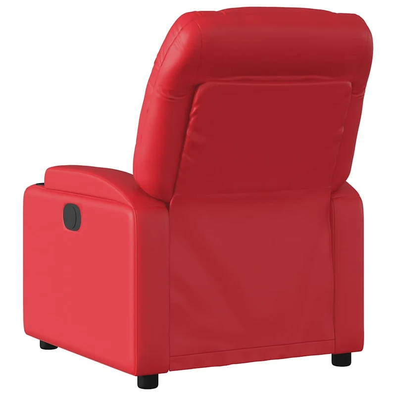 Fauteuil de relaxation TV fonction massage inclinable 6 points de massage en PVC rouge DEC027103