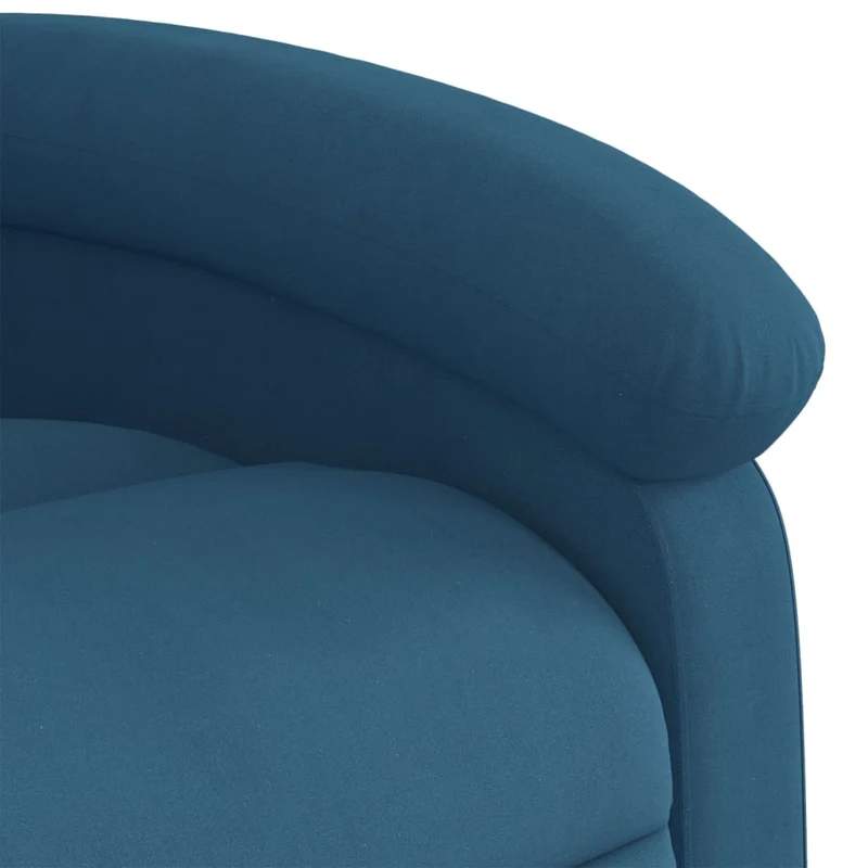Fauteuil de relaxation TV fonction massage inclinable levage électrique en velours bleu DEC026872