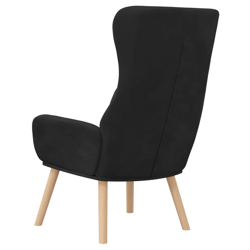 Fauteuil lounge chaise de canapé design moderne en velours noir DEC026747