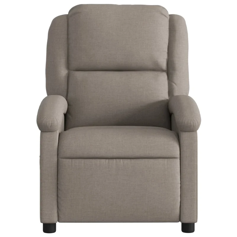 Fauteuil de relaxation TV fonction massage inclinable 6 points de massage en tissu taupe DEC027107